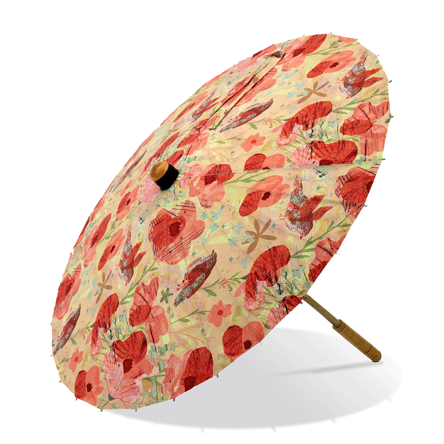 Lily-Lark | BIRDS AND BLOOMS UV sun parasol in Lark collection, UPF50+
