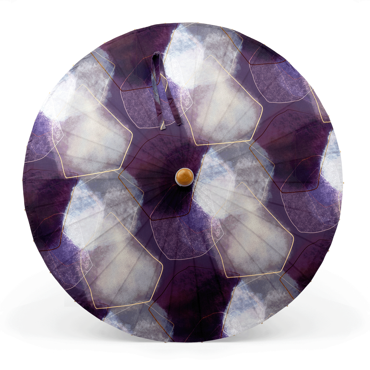 Lily-Lark | AUBERGINE print UV Sun Parasol/Umbrella, handmade, UPF 50+