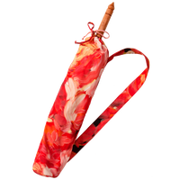 Lily Lark Coral Roses Handcrafted UV Sun Parasol with handy carrying case.