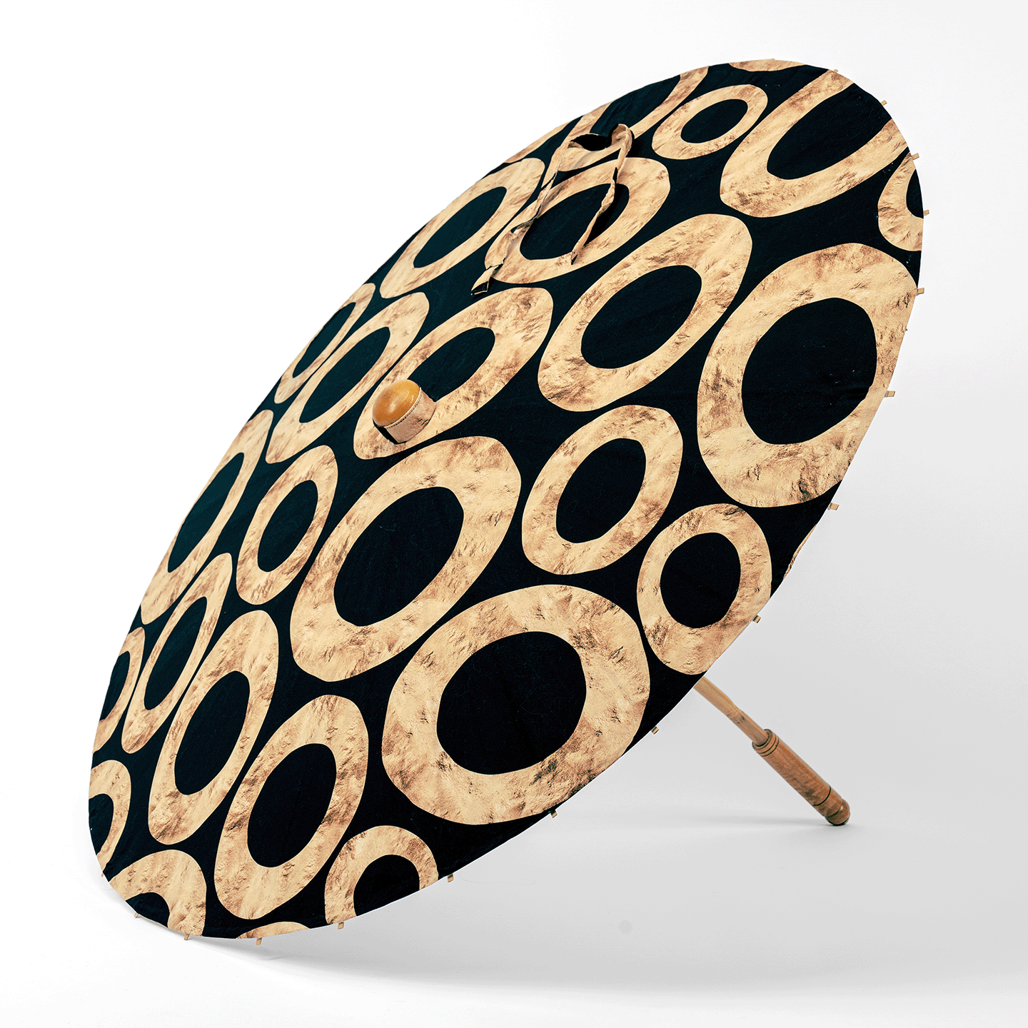 Lily-Lark | TIGER EYE print UV sun parasol/umbrella, handmade, UPF 50+