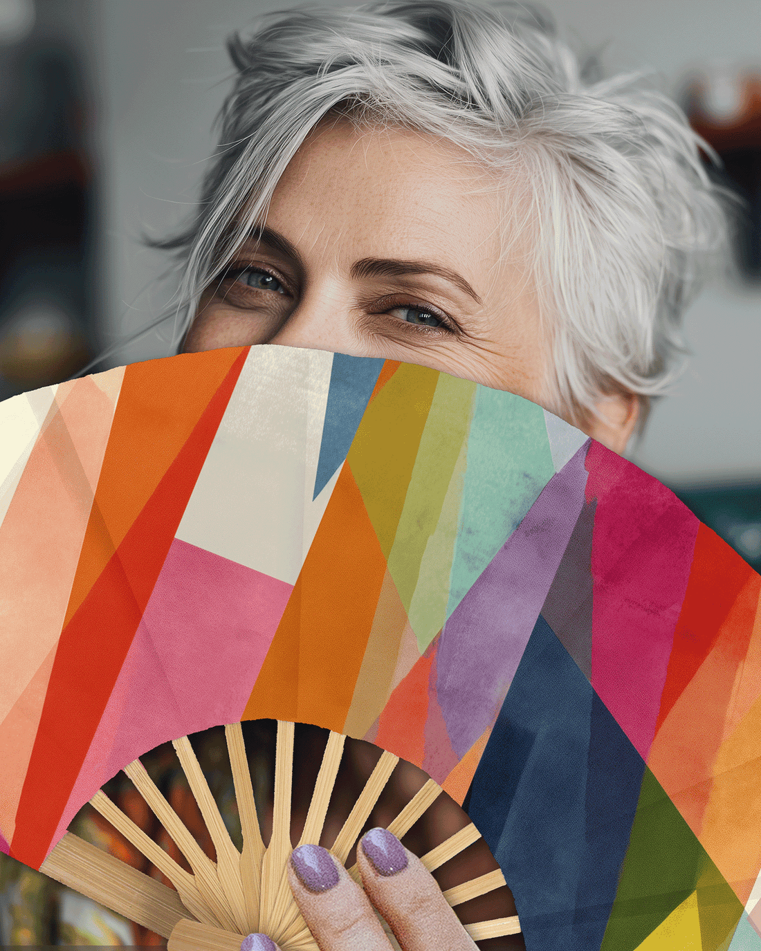 KALEIDOSCOPE Hand Fans | The Double Take Collection