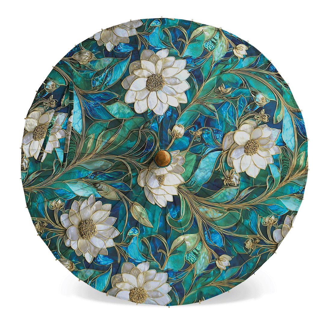 TEAL LEAVES UPF 50+ sun parasol