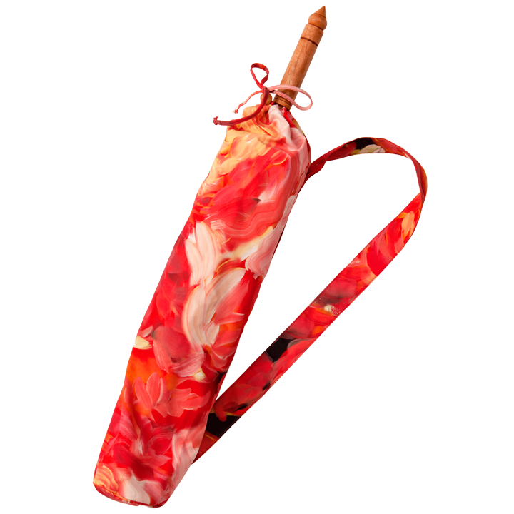 Lily Lark Coral Roses Handcrafted UV Sun Parasol with handy carrying case. 