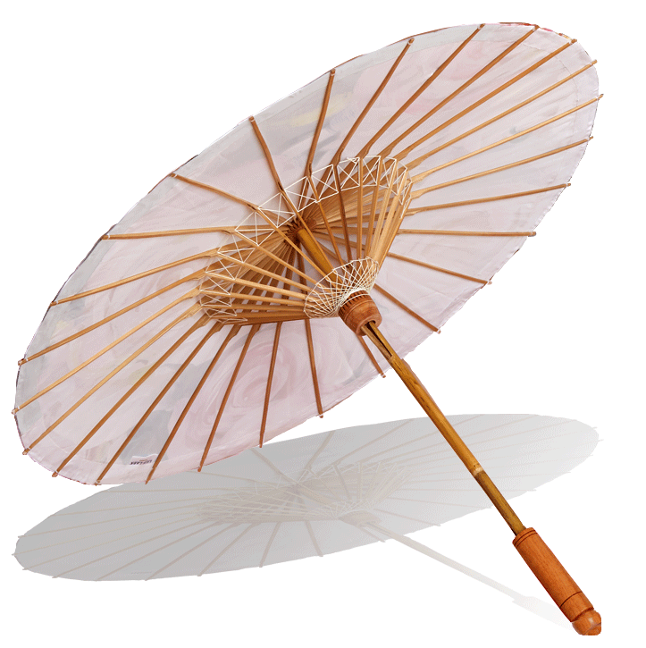 Interior view of Lily Lark bamboo constructed parasol. 