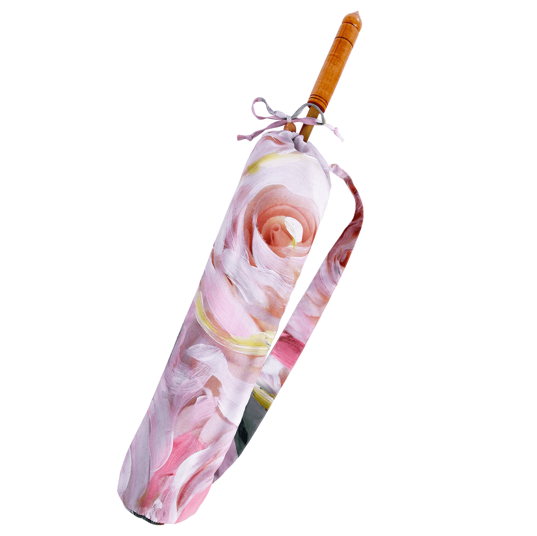 Lily Lark Ink Pink Roses Handcrafted UV Sun Parasol with handy carrying case. 