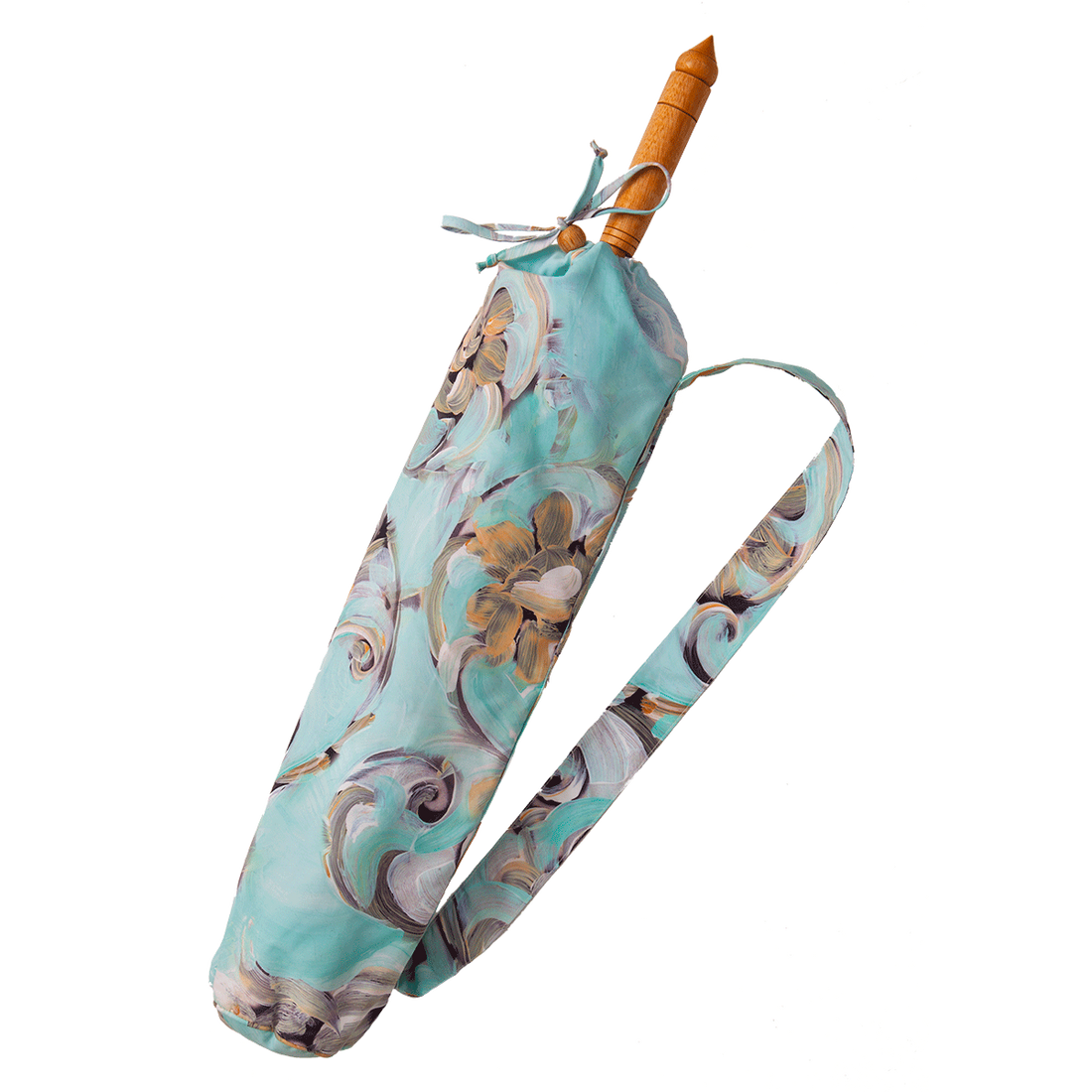 Lily Lark Ink Scroll Handcrafted UV Sun Parasol with handy carrying case. 