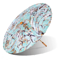 Lily Lark Ink Scroll Handcrafted UV Sun Parasol