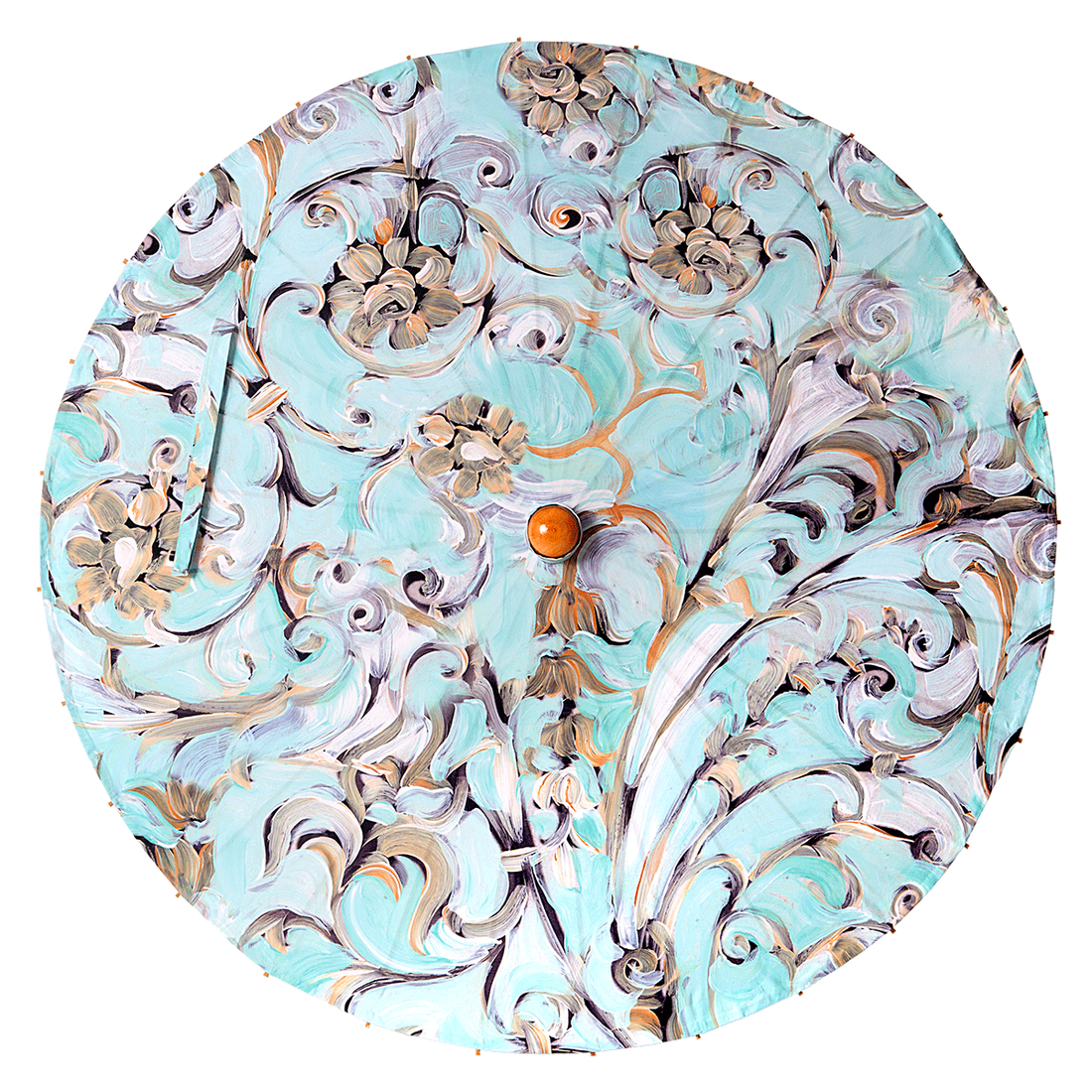 Lily Lark Ink Scroll Handcrafted UV Sun Parasol